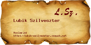 Lubik Szilveszter névjegykártya