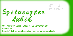 szilveszter lubik business card